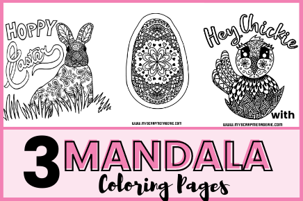 THREE FUN TO COLOR MANDALA COLORING PAGES