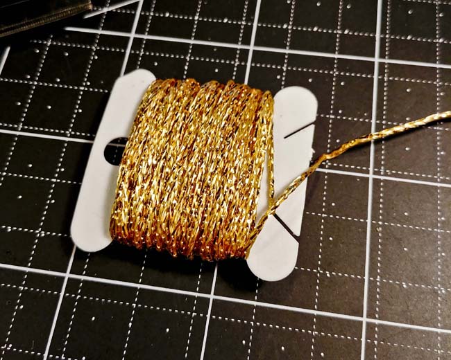 Gold sparkly twine